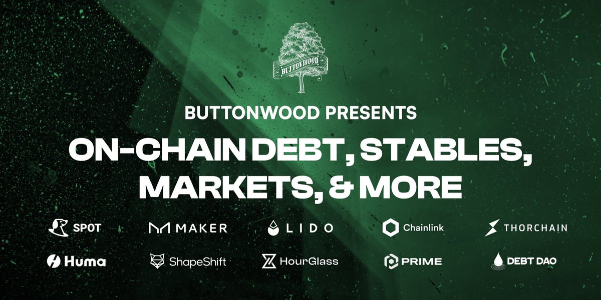 Buttonwood (@buttondefi) on Twitter photo Agenda finalized. We’ve added a fourth panel and speakers from <a href="/LidoFinance/">Lido</a> <a href="/MakerDAO/">Maker is now Sky</a> <a href="/AmpleforthOrg/">Ampleforth</a> @debtdao <a href="/humafinance/">Huma Finance 🟣</a> and <a href="/prime_protocol/">Prime Protocol</a> You don’t want to miss this 🧨 Agenda finalized. We’ve added a fourth panel and speakers from <a href="/LidoFinance/">Lido</a> <a href="/MakerDAO/">Maker is now Sky</a> <a href="/AmpleforthOrg/">Ampleforth</a> @debtdao <a href="/humafinance/">Huma Finance 🟣</a> and <a href="/prime_protocol/">Prime Protocol</a> You don’t want to miss this 🧨