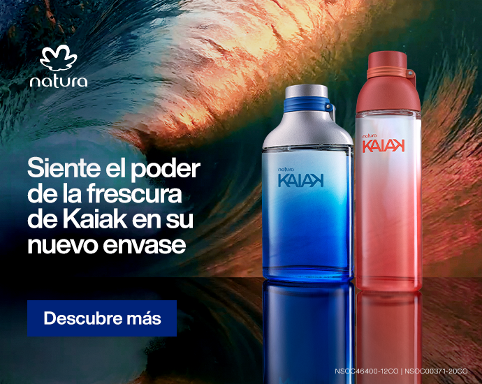 Siente frescura con #NaturaKaiak y su nuevo envase hecho con más del 50% de plástico reciclado* #MasBellezaMenosResiduos
(*) ​% referente a la media anual de plástico usado en los envases de perfumería de la marca, variando entre 50% y 70%.