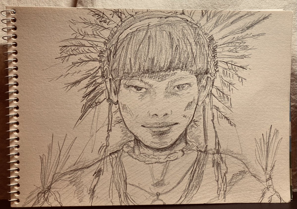 Tertertertan's tweet photo. Tribe enawene . I copied and drew it. https://t.co/aFWMVIng32