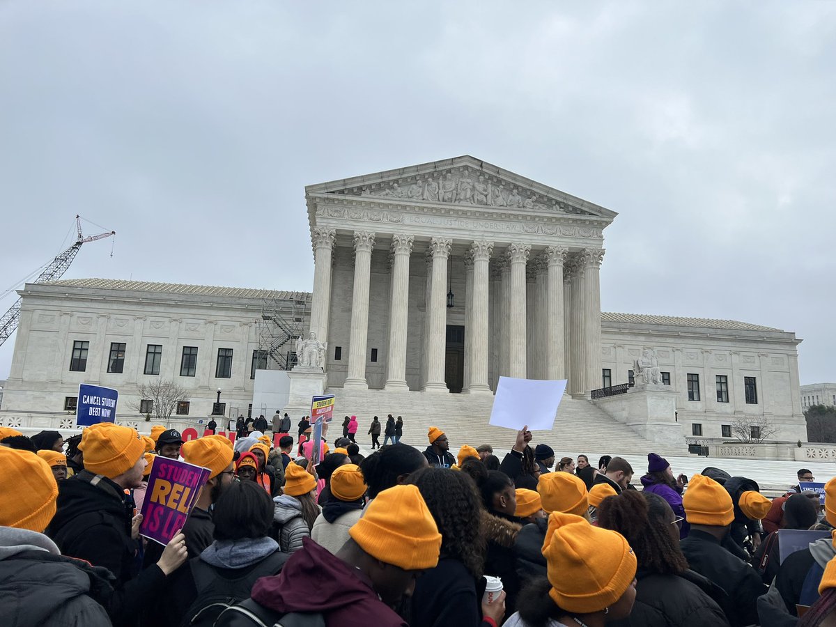 We’re at the People’s Rally for Student Debt Cancellation today, as the Supreme Court prepares to hear oral arguments of President Joe Biden’s student debt relief program.