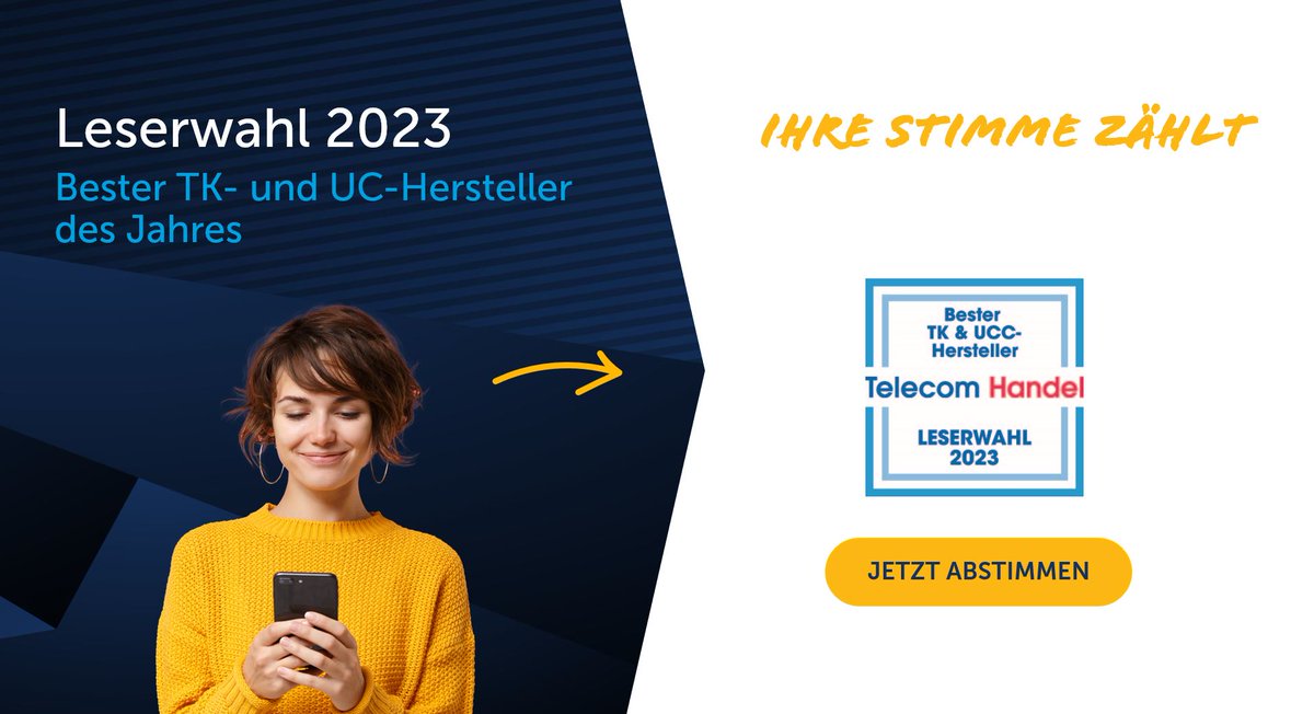 Bewerten Sie die TK- &amp; UCC-Hersteller 2️⃣0️⃣2️⃣3️⃣
Wir freuen uns auf Ihre #Stimme 👍
<a href="/TelecomHandel/">Telecom Handel</a> ruft wieder zur großen B2B-Leserwahl auf: Sie entscheiden über die besten TK- und UCC-Hersteller. Gewinnen Sie mit etwas Glück auch tolle Preise. 🍀🎉🍀
lnkd.in/ex75YAiA