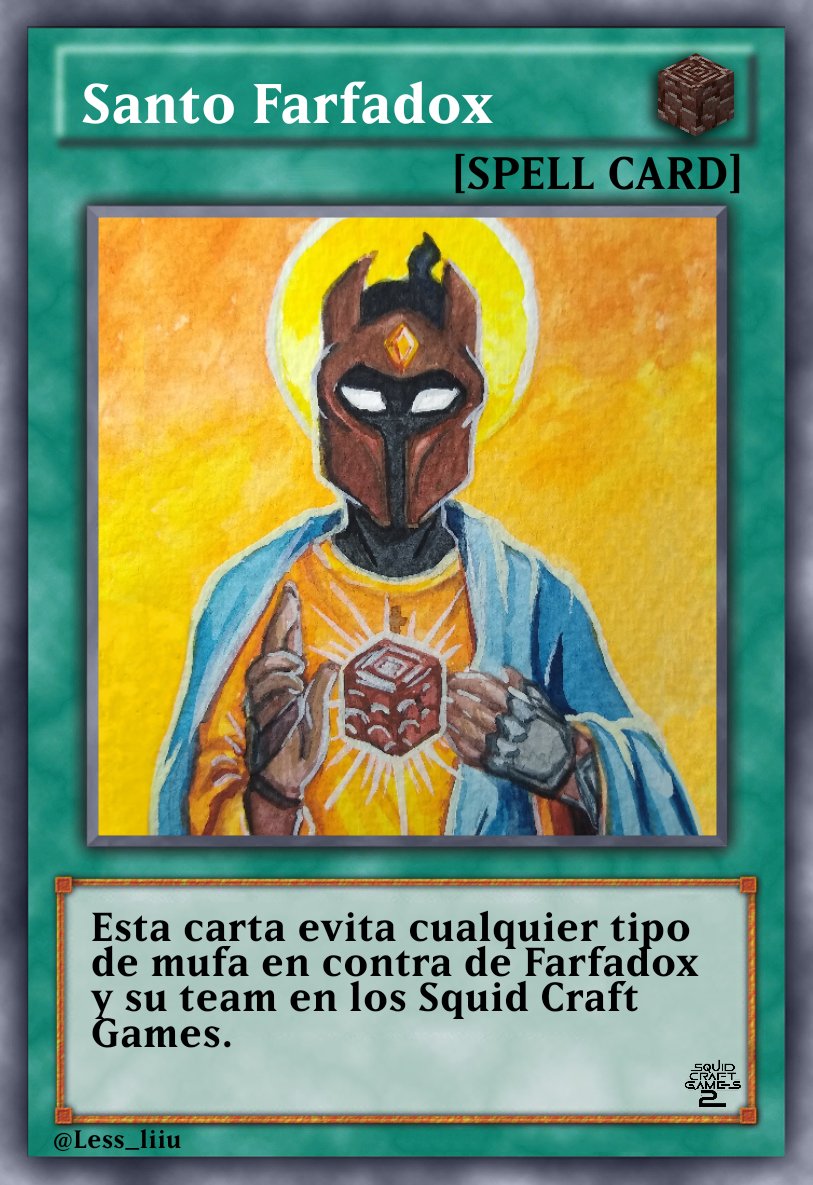 Less_Liiu's tweet photo. ✨🛐Santo Farfadox🛐✨
//Use esta carta en caso que sea necesario 🙏 
@farfadox Vamos paaa que se ganan los #SquidcraftGames2 ✨

#SquidCraft2 #CubiArtFarfadox #CubiArt #gouache https://t.co/aLeiqnAVg0