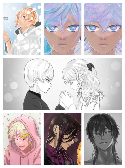 #今月描いた絵を晒そう

保存の仕方が適当すぎて微妙に把握出来てないけどおそらく14枚。カラー絵も少しずつ頑張ってる私えらい! 