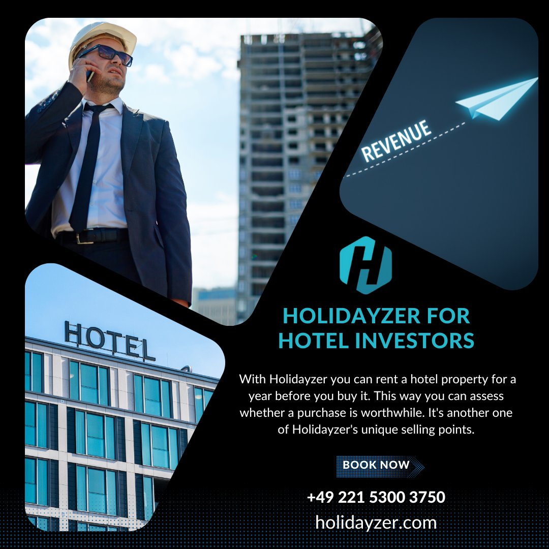 holidayzer's tweet image. Holidayzer is your go-to source for analyzing global trends and collecting data on rental price developments and key figures in the tourism real estate industry. #hotelinvestors #longtermdevelopment #hotelinvestments  #travelindustry #holidayzer