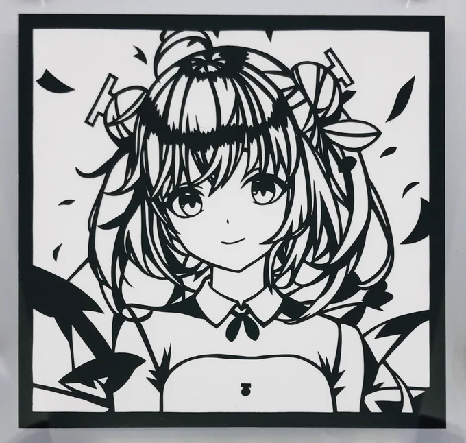 磐田市個人ご当地Vtuber、磐ノ乃めろんさん。

#磐ノ乃めろん
#めろんいらすとや
#切り絵 