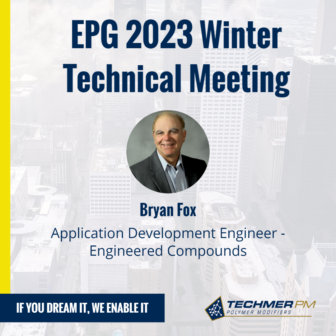TechmerPM's tweet image. #TechmerPM’s Bryan Fox, will attend the EPG 2023 Winter Technical Meeting on March 9th at the Hyatt Regency Houston Galleria in Houston, TX. 

Drop us a comment or email globalmarketing@techmerpm.com if you’d like to set a meeting with Bryan that day! 

#EngineeredCompounds