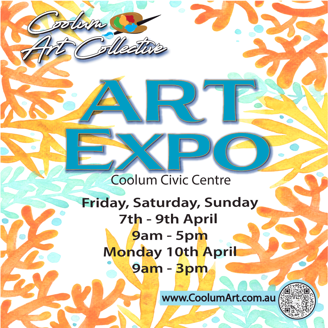 CjLucus's tweet photo. Coolum Art Easter Exhibition this easter long weekend held at the Coolum Civic Centre... 20 local artist (including myself) and Artisans everything for sale. https://t.co/XpByLOhpTI