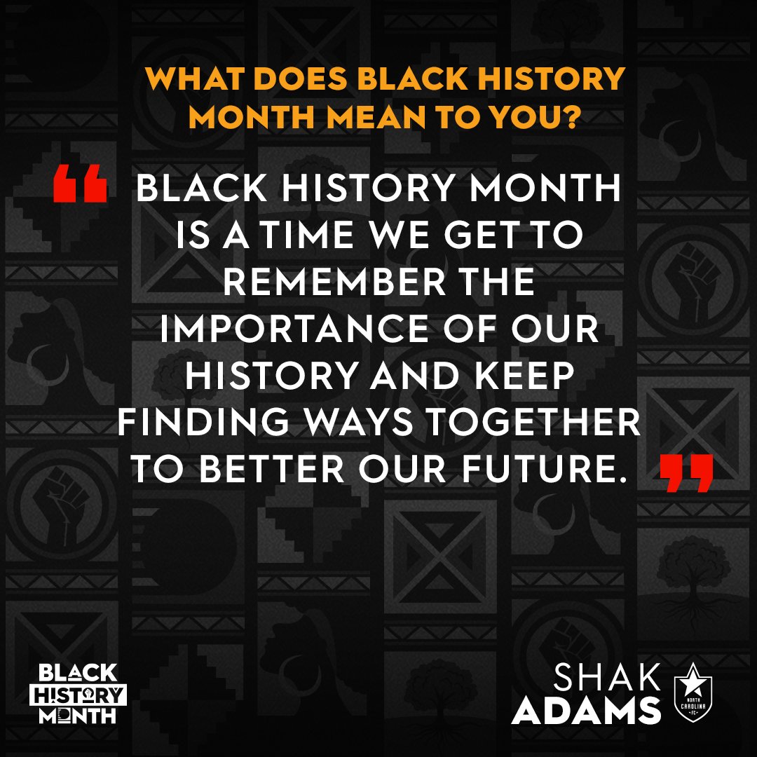 USLLeagueOne's tweet photo. βBlack History Month is a time we get to remember the importance of our history and keep finding ways together to better our future.β
Shak Adams of North Carolina FC shares what #BlackHistoryMonth means to him π
#OneForAll https://t.co/ulkHjl6nS2