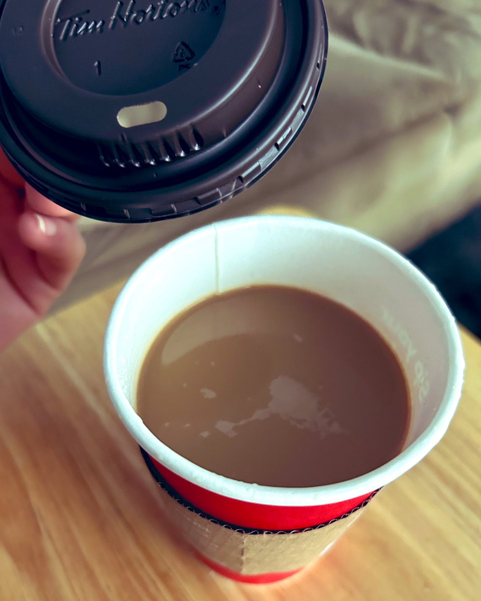 Alex_Digati's tweet photo. @TimHortons where’s the rest of my coffee 🫠😩 this can’t be the proper serving 😅 https://t.co/SGgfFAS4ra