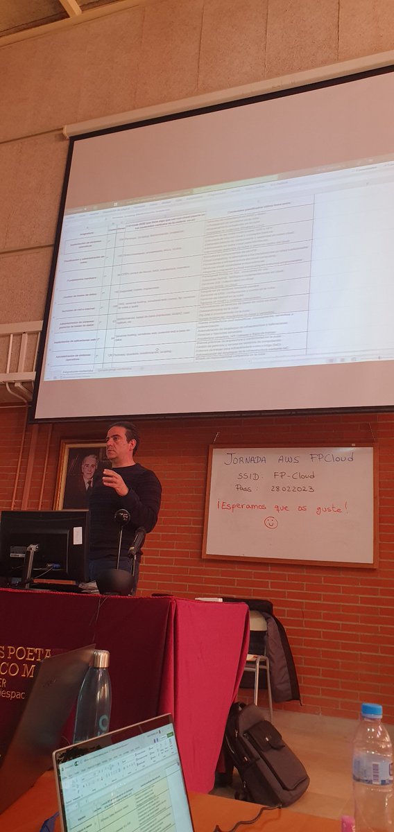 dmontalva's tweet photo. Després d'un descans reprenem la formació #fpcloud amb Jose Luis Gil que ens parla d'infraestructura al nuvol https://t.co/UQmDCQJHGN