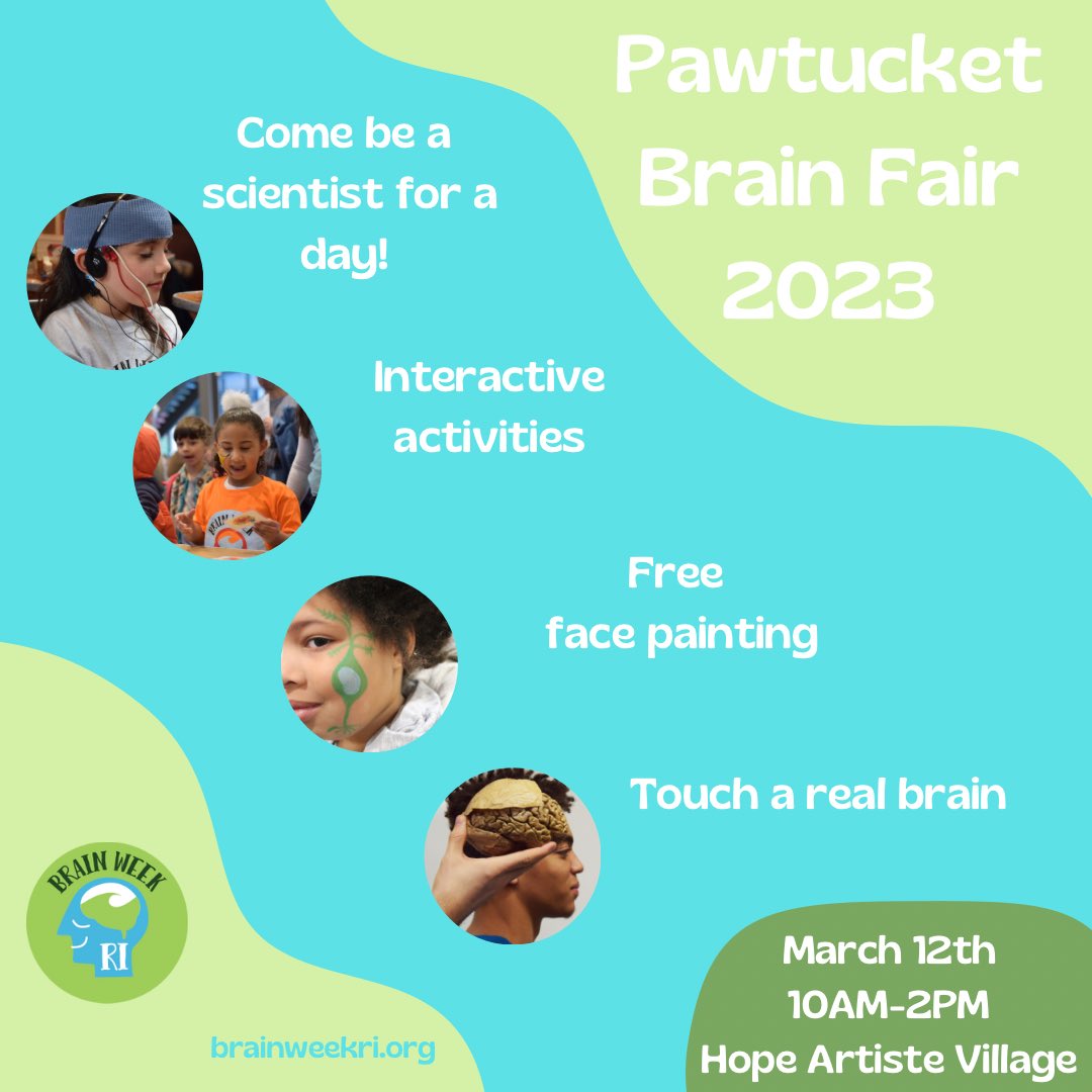 BrainWavesRI's tweet image. The Pawtucket Brain Fair is less than two weeks away! Join us for an exciting day full of fun activities for all ages. These are just a few of the fun things in store! #brainweekri