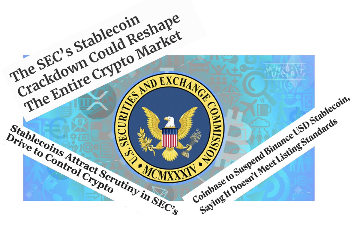 Yesterday Coinbase suspended the trading of the Binance USD Stablecoin on its platform. This action was taken after what appears to be an ongoing crackdown by the SEC of USD Stablecoins.

Question #1:  Why is the SEC targeting USD Stablecoins and what is their endgame?

Question