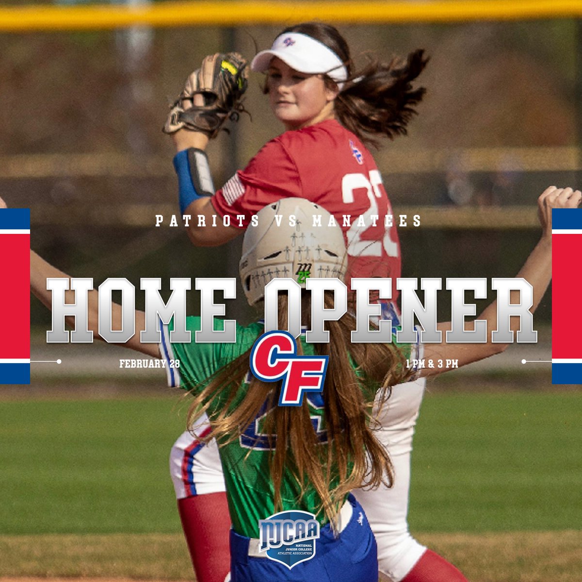 cfpatssb's tweet photo. Softball Home Opener
🆚 State College of Florida - Manatee
📍Ocala, FL | CF Softball Complex
⏰1 & 3 PM
📺 https://t.co/9r6MuY6SBl
(Then click video icon) https://t.co/hPcfPcqagH
