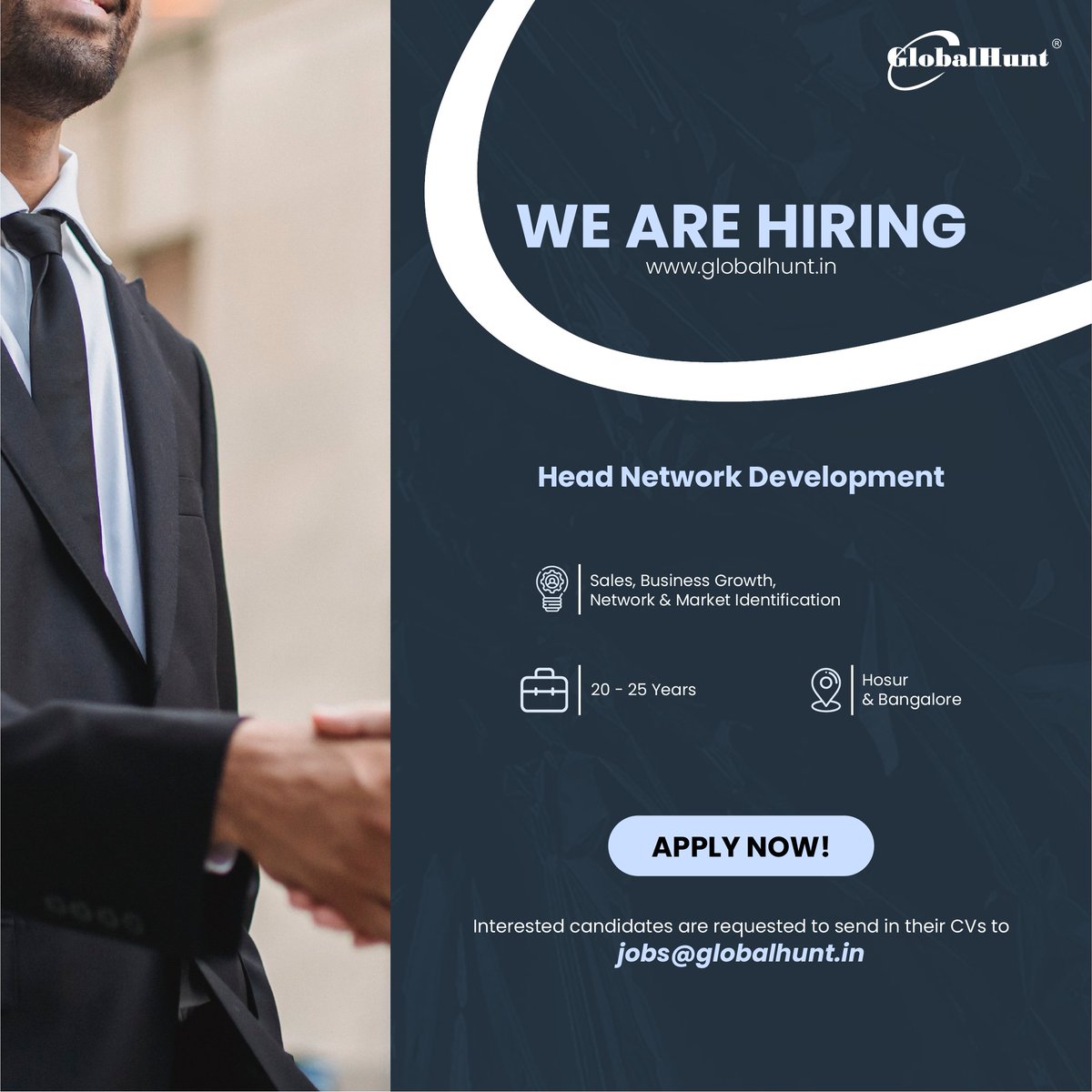 GlobalHuntIndia's tweet image. GlobalHunt for its leading Automobile client is looking for Head Network Development who will analyse, identify and facilitate network strength, market competition and dealer prospecting.

Candidates apply at globalhunt.in/job-details.ht…

#NetworkDevelopment #businessgrowth