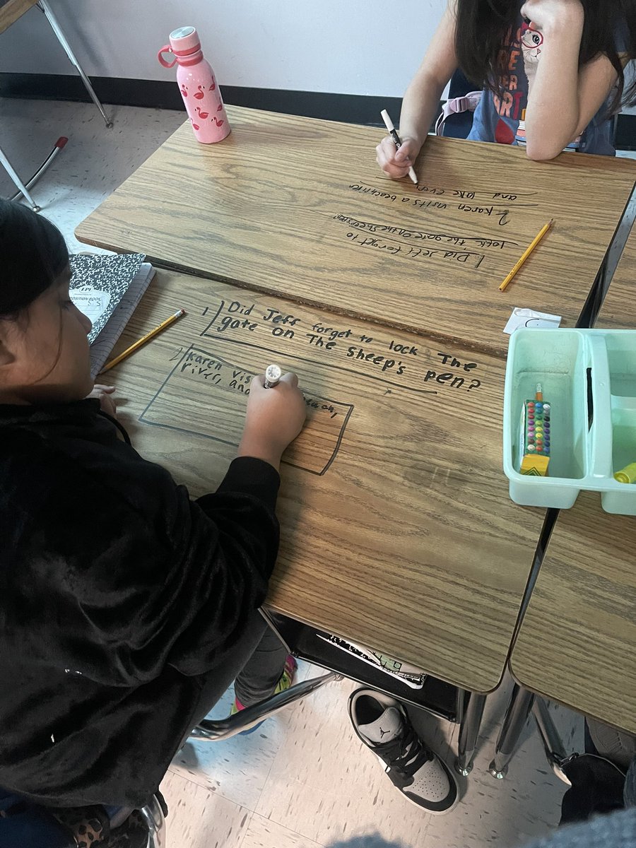 NicolePierro6's tweet photo. Starting our morning off with some desk writing to practice punctuation! #WES #3rdgrade https://t.co/5o3Wlof2VH