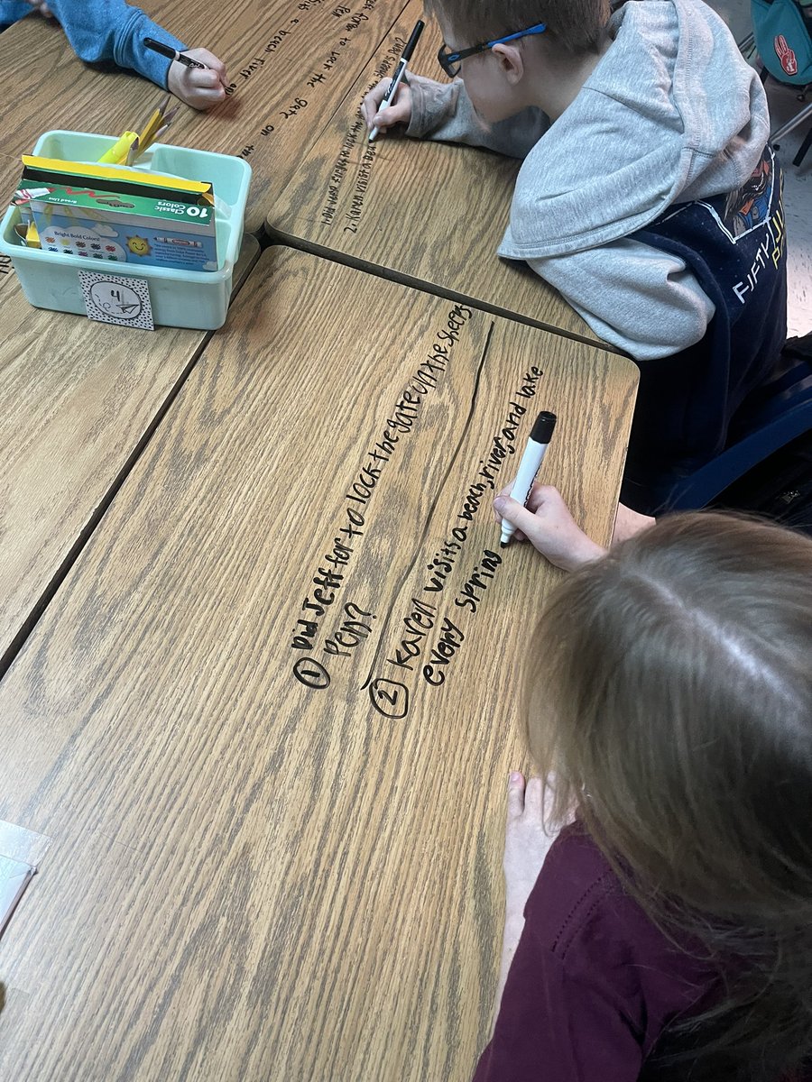 NicolePierro6's tweet photo. Starting our morning off with some desk writing to practice punctuation! #WES #3rdgrade https://t.co/5o3Wlof2VH