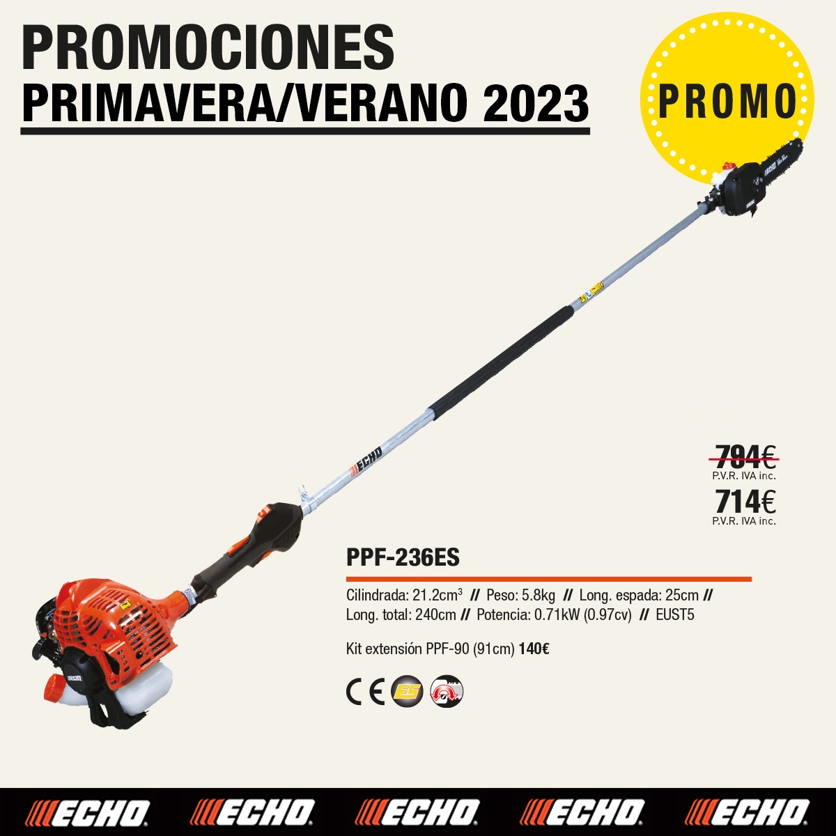 ECHOmaquinaria's tweet photo. ►►► ¡Ya están aquí las promociones de ECHO para esta primavera / veranp 2023! Encuentra tu máquina al mejor precio en https://t.co/bYkYHAKrcJ o en tu tienda más cercana. 
#ECHO #DependOnIt #ECHOtools #Promociones #Primavera #Verano #Promociones https://t.co/Mfm7etfD3y