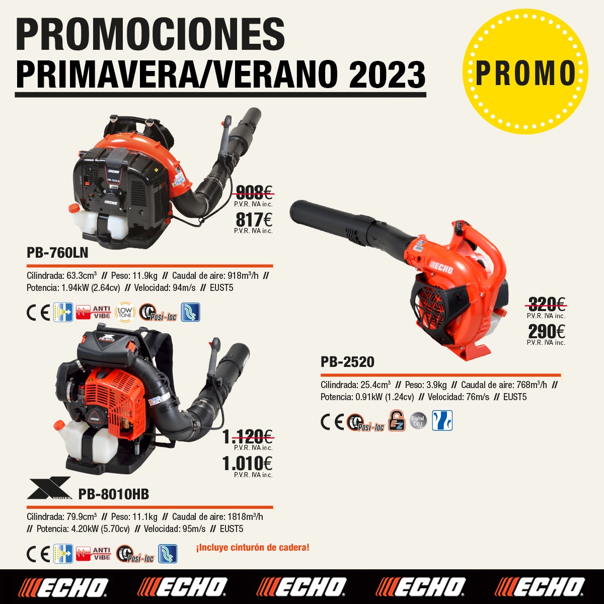 ECHOmaquinaria's tweet photo. ►►► ¡Ya están aquí las promociones de ECHO para esta primavera / veranp 2023! Encuentra tu máquina al mejor precio en https://t.co/bYkYHAKrcJ o en tu tienda más cercana. 
#ECHO #DependOnIt #ECHOtools #Promociones #Primavera #Verano #Promociones https://t.co/Mfm7etfD3y