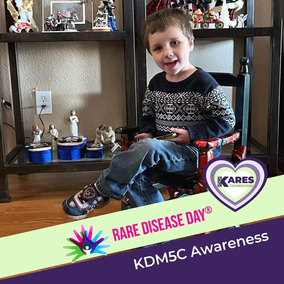 Today is rare disease day! This day is so impacts to me because my son Austin was diagnosed with a kdm5c variant last year at age 3. #RareDiseaseDay2023 #RareDiseaseDay #wearerare