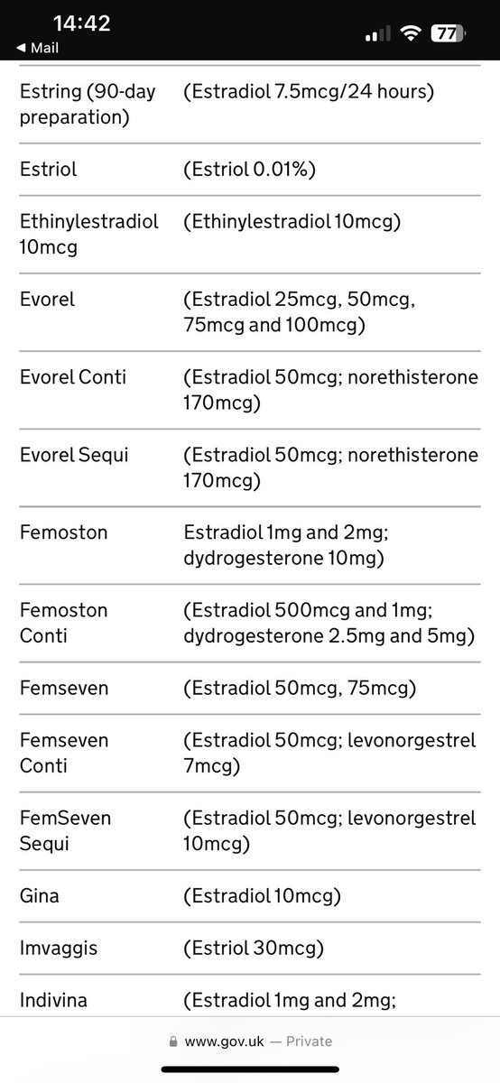 SFMPharm's tweet photo. saving for later- HRT items for the HRT-only PPC £18.70 https://t.co/F7YoRVTNY5