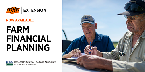 OSUFarmMgmt's tweet image. OSU Extension offers Oklahoma producers free assistance with farm financial planning. This program is open for all types of animal and crop operations and will result in benchmarking data that can be used by producers throughout the state.

Sign up at extension.okstate.edu/programs/farm-…