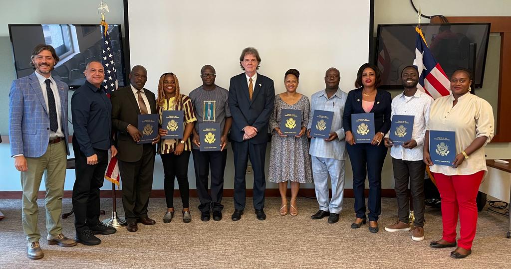 Brenda Brewer Moore (@liberianjue) on Twitter photo Conclusion of Trafficking in Persons (TiP) fellowship with <a href="/embassymonrovia/">U.S. Embassy Monrovia</a> to strengthen our work in Liberia.
Our cohort is d first in this thematic area under the US State Depart Intl Visitors Exchange Program (IVLP) for #Liberia
Excited about this journey its potential Conclusion of Trafficking in Persons (TiP) fellowship with <a href="/embassymonrovia/">U.S. Embassy Monrovia</a> to strengthen our work in Liberia.
Our cohort is d first in this thematic area under the US State Depart Intl Visitors Exchange Program (IVLP) for #Liberia
Excited about this journey its potential
