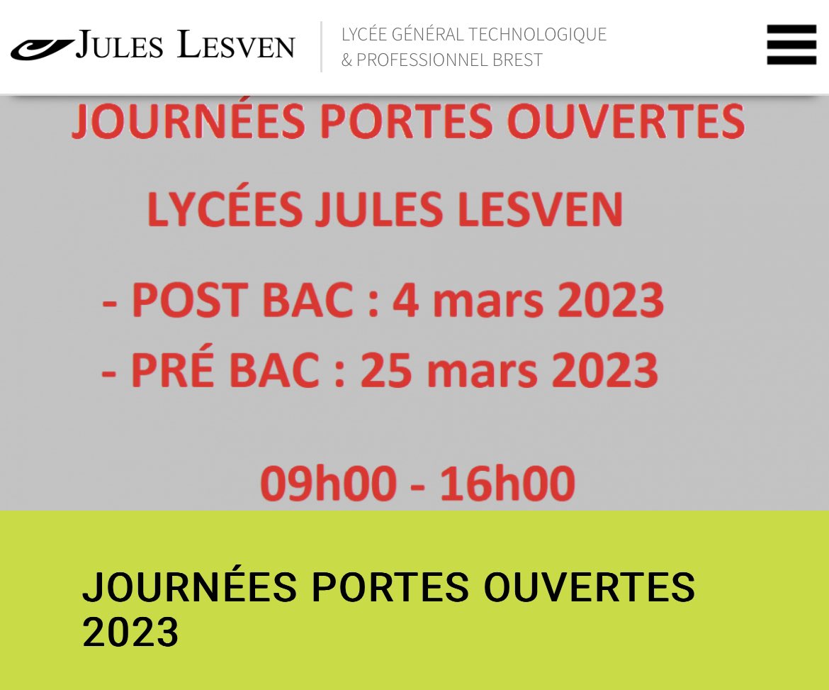 LYCÉE JULES LESVEN (OFFICIEL) tweet media