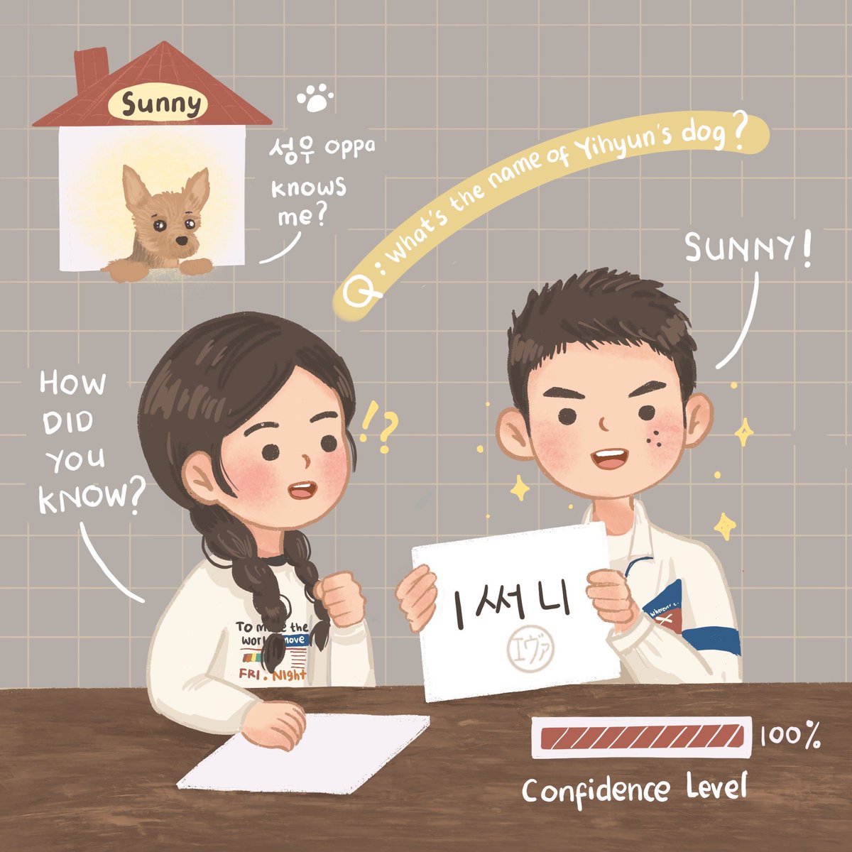 uwuseongwu's tweet photo. Chemistry Test 💗💗💗📜 
#Reebok

#옹성우 #OngSeongWu #ChoYihyun #조이현 #리복 https://t.co/5w2TF0wotb