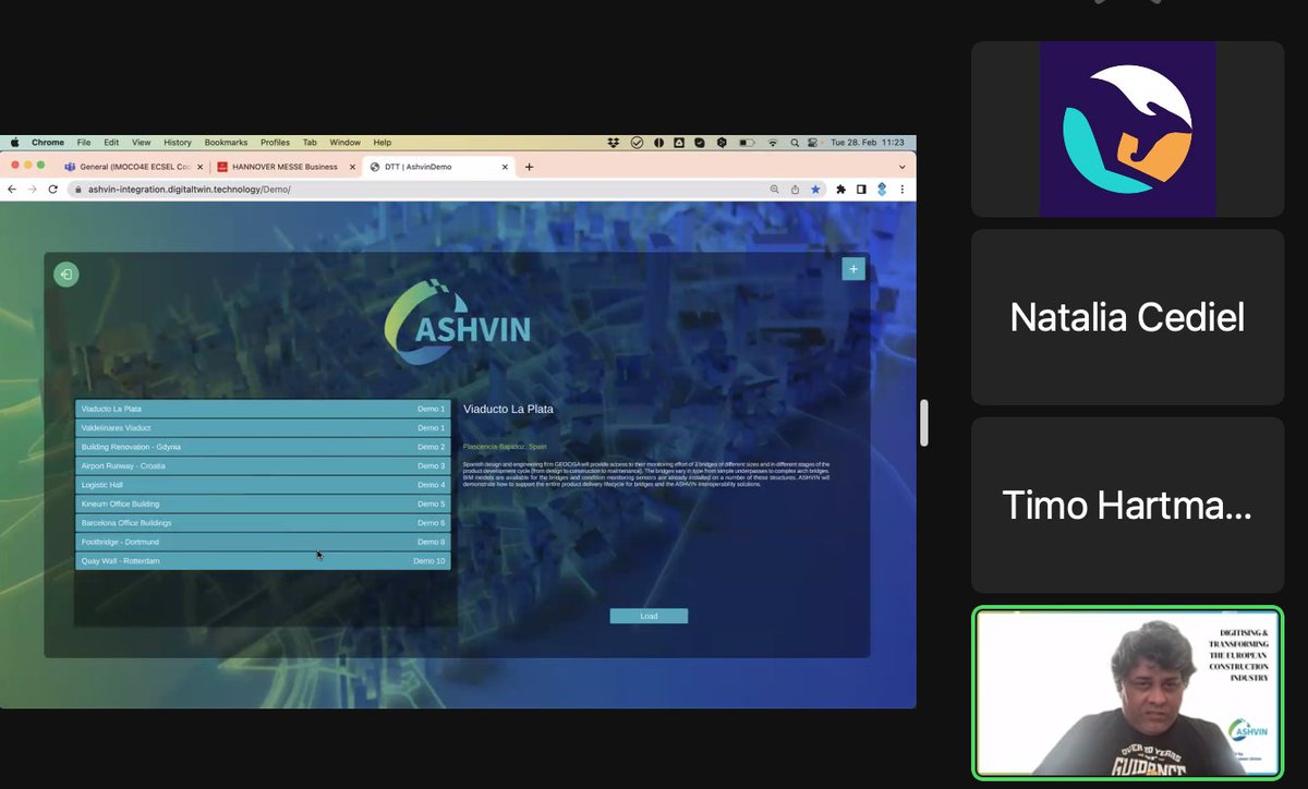 AshvinH2020's tweet image. 🗣 "Our platform provides a #digital representation of the #construction product at hand. It allows the collection of real-time data before, during &amp;amp; after the production of the product to monitor changes continuously."

#RahulTomar @digitaltwintech  #TechnicalWebinar