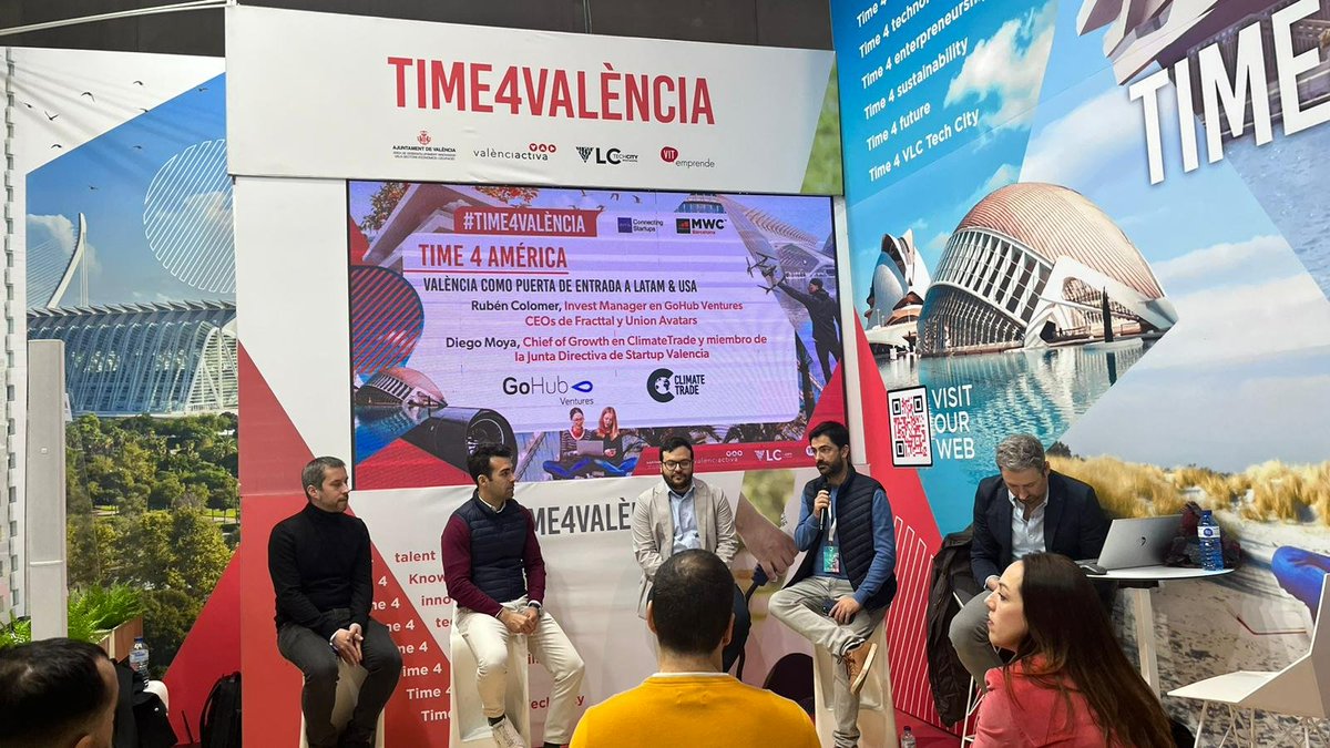 València Innovation Ecosystem (@vlciecosystem) on Twitter photo 🚀¡Vamos con la 2ª jornada en #4YFN23!
En el pabellón valenciano, <a href="/RubenColomer/">ʀᴜʙᴇɴ ᴄᴏʟᴏᴍᴇʀ</a> <a href="/GoHubVentures/">GoHub Ventures</a> y <a href="/Die_Moya/">Diego Moya</a> de <a href="/ClimateTrade/">ClimateTrade</a> hablan de las relaciones internacionales de LATAM y USA con València.
It's #Time4València y la ciudad se ha convertido en una puerta abierta al mundo. 🌎 🚀¡Vamos con la 2ª jornada en #4YFN23!
En el pabellón valenciano, <a href="/RubenColomer/">ʀᴜʙᴇɴ ᴄᴏʟᴏᴍᴇʀ</a> <a href="/GoHubVentures/">GoHub Ventures</a> y <a href="/Die_Moya/">Diego Moya</a> de <a href="/ClimateTrade/">ClimateTrade</a> hablan de las relaciones internacionales de LATAM y USA con València.
It's #Time4València y la ciudad se ha convertido en una puerta abierta al mundo. 🌎