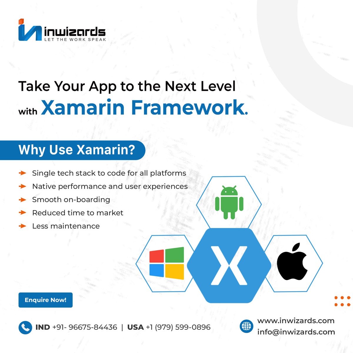 InwizardsLLC1's tweet photo. Take your app to the next level with Xamarin Framework !!
Learn More: https://t.co/uFCBQLbIT1
Free Consult Now : IND +91-9667584436 / USA +1-(979)-599-0896
#Xamarin #XamarinDeveloper #crossplatform #crossplatformapp #crossplatformdevelopment #crossplatformappdevelopment https://t.co/jm8tFuKNZT