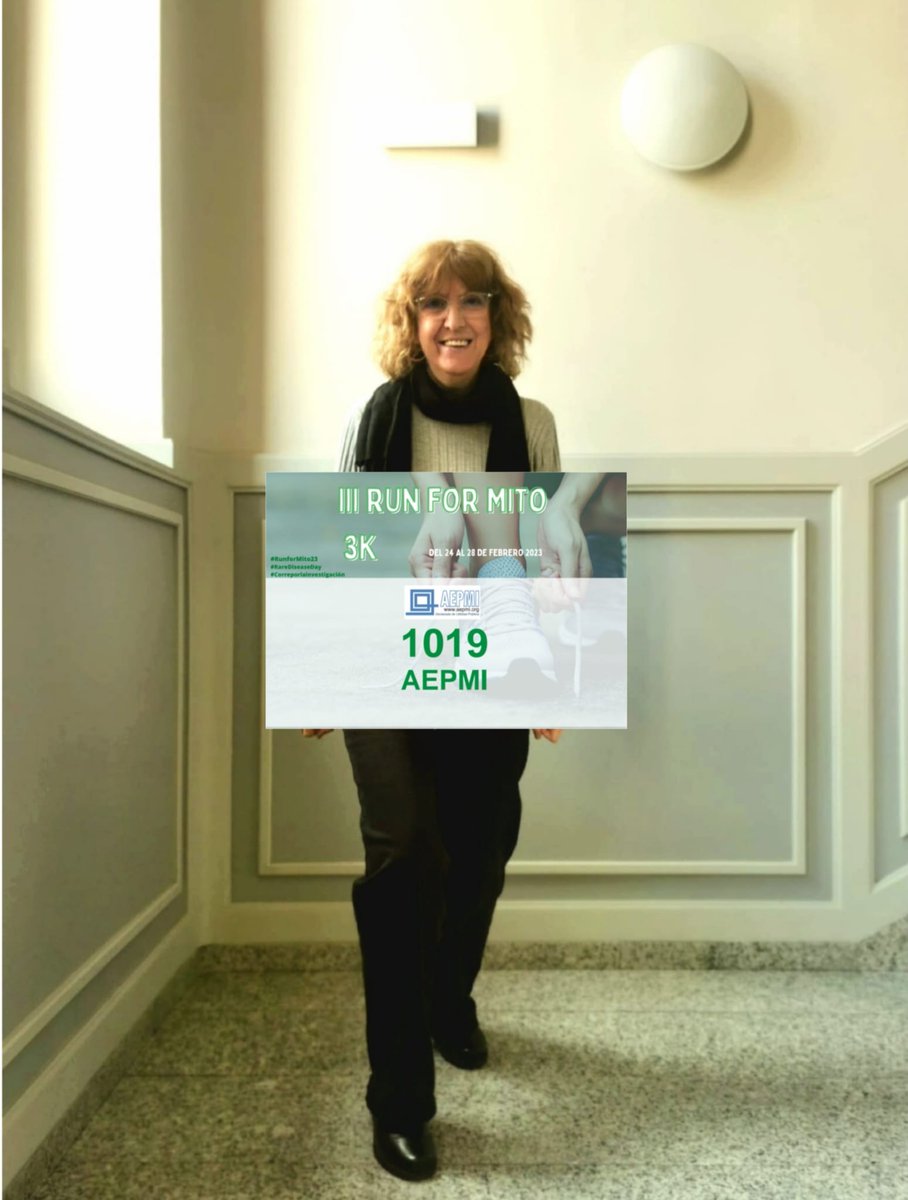 AEPMI's tweet photo. Gracias Amparo! #RunforMito Del 24 al 28 de 
🎯Por la investigación de las #EnfermedadesMitocondriales 
✅Inscríbete ya aquí https://t.co/XT84OXXl0X
👨‍👩‍👧Comparte y apúntate con amigos y familia🙋‍♀️
#RunforMito #AEPMI #familias #correporlaesperanza #correporlasmito https://t.co/4nqX0hBuHS