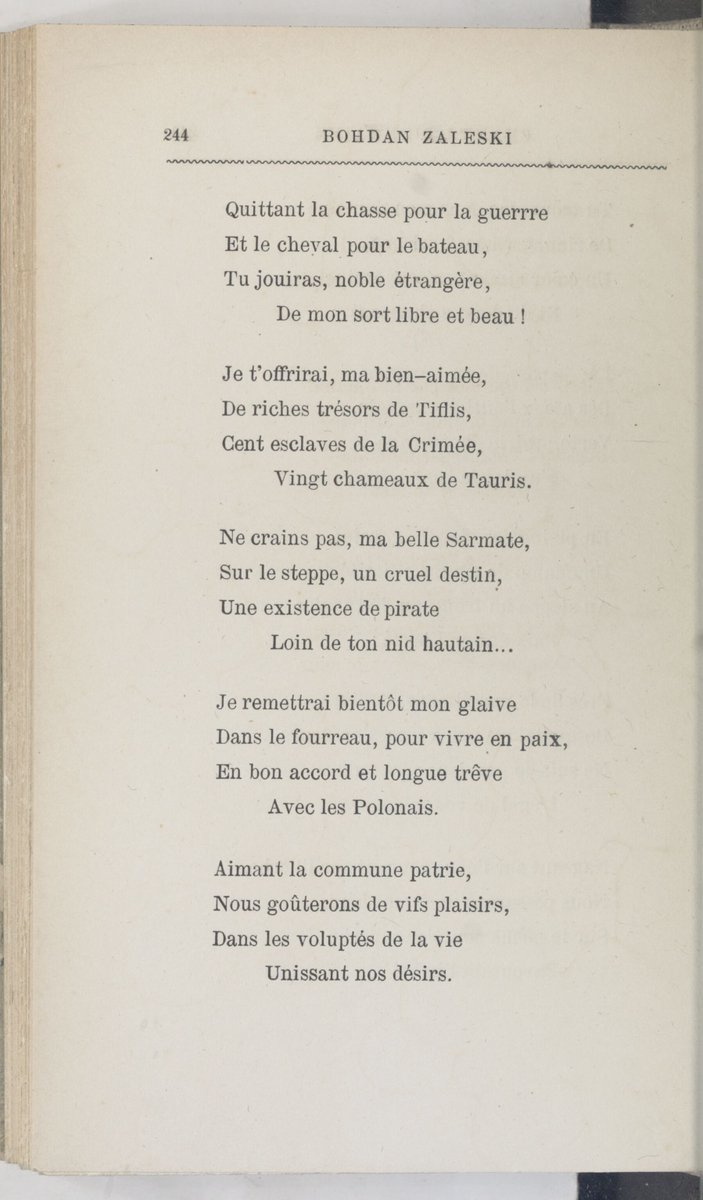 DylSebEva's tweet photo. Trans. into French in the 19th c., when Poland was under the yoke of Russian imperialism, Polish-speaking, Ukrainian-born poet #BohdanZaleski wrote: ‘Viens en #Ukraine aux eaux limpides | Aux champs dorés, au ciel d’azur | Où des gens libres, intrépides | Respirent un ciel pur!’. https://t.co/ycDh9kpufs