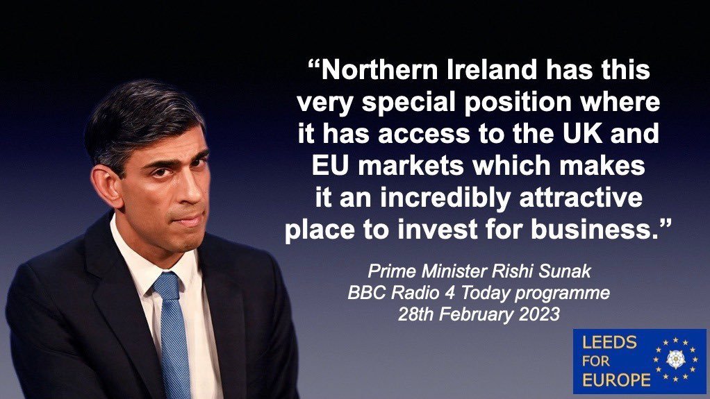 #BrexitDisaster #BrexitBrokeBritain #BrexitLies 
Hey <a href="/RishiSunak/">Rishi Sunak</a> the rest of the UK wants what NI has now got. We want to be in that 'very special position' you know like we had before the <a href="/Conservatives/">Conservatives</a> took it all away from us. 
#RejoinEU #SingleMarket #CustomsUnion