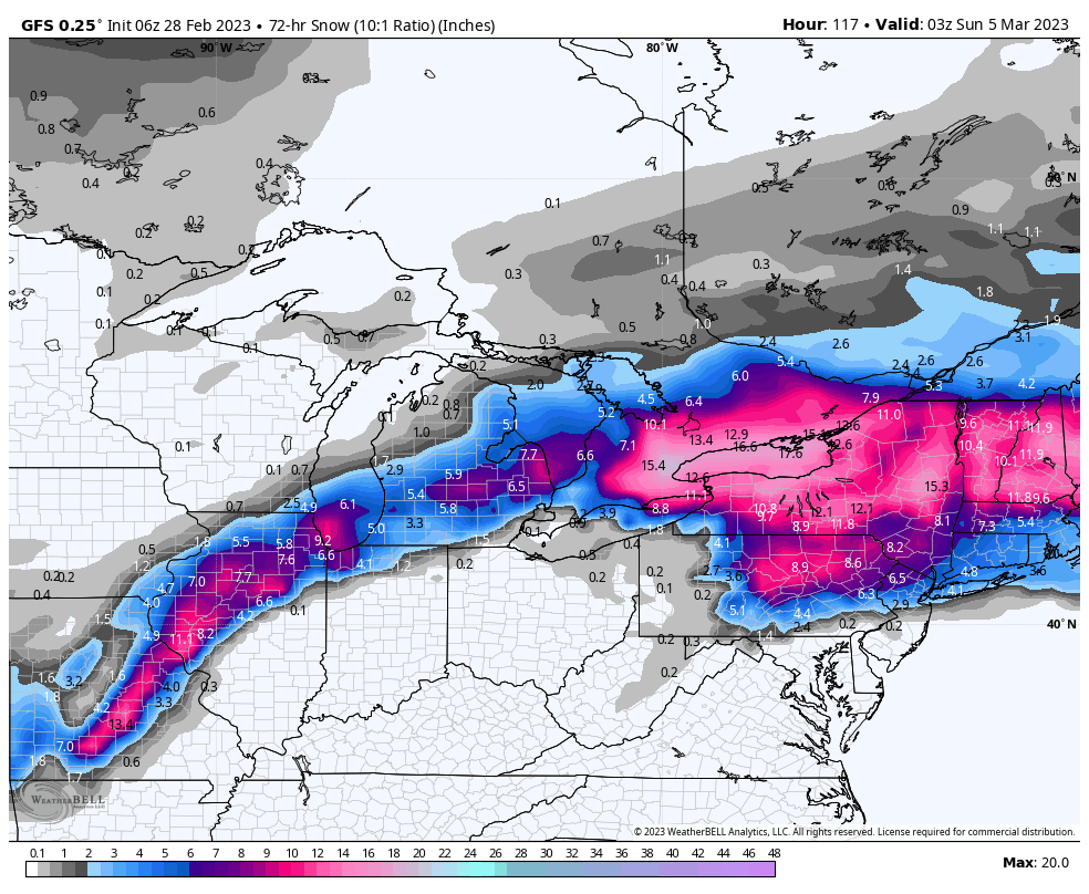 Joe Bastardi on Twitter: "Major winter storm late Thur into Saturday