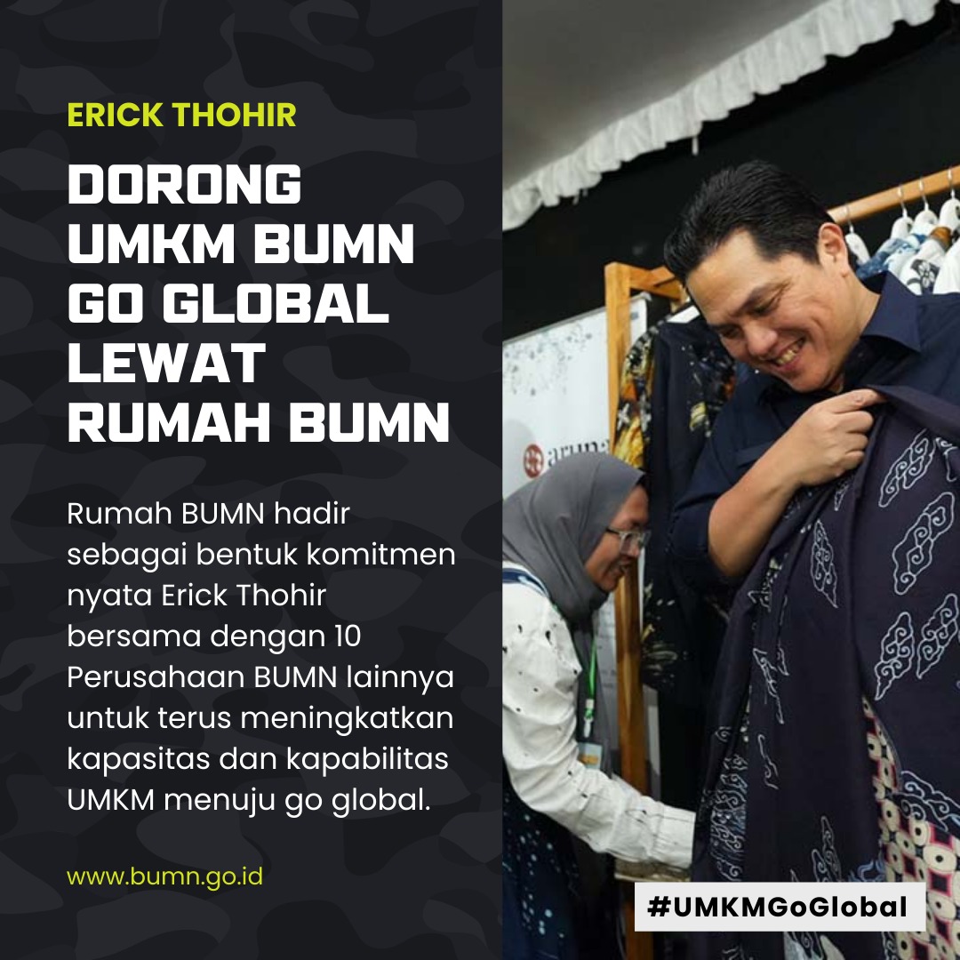 LiliJuliani10's tweet photo. Hingga saat ini tercatat sudah lebih dari 200 Rumah BUMN yang tersebar di Indonesia dan 640.000 UMKM yang sudah terdaftar di website Rumah BUMN.
#UMKMGoGlobal
@erickthohir @KemenBUMN https://t.co/IPJvMu1IIq