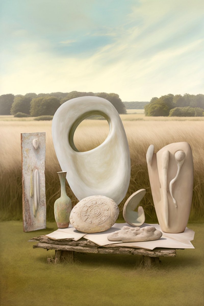 MinaWright's tweet photo. Approaching the three crafts that have surrounded me, sculptures, painting and photography.  Nothing is lost, everything transforms.

#ai #midjourney #StillLife #sculpture #light https://t.co/8ij3PmevFN