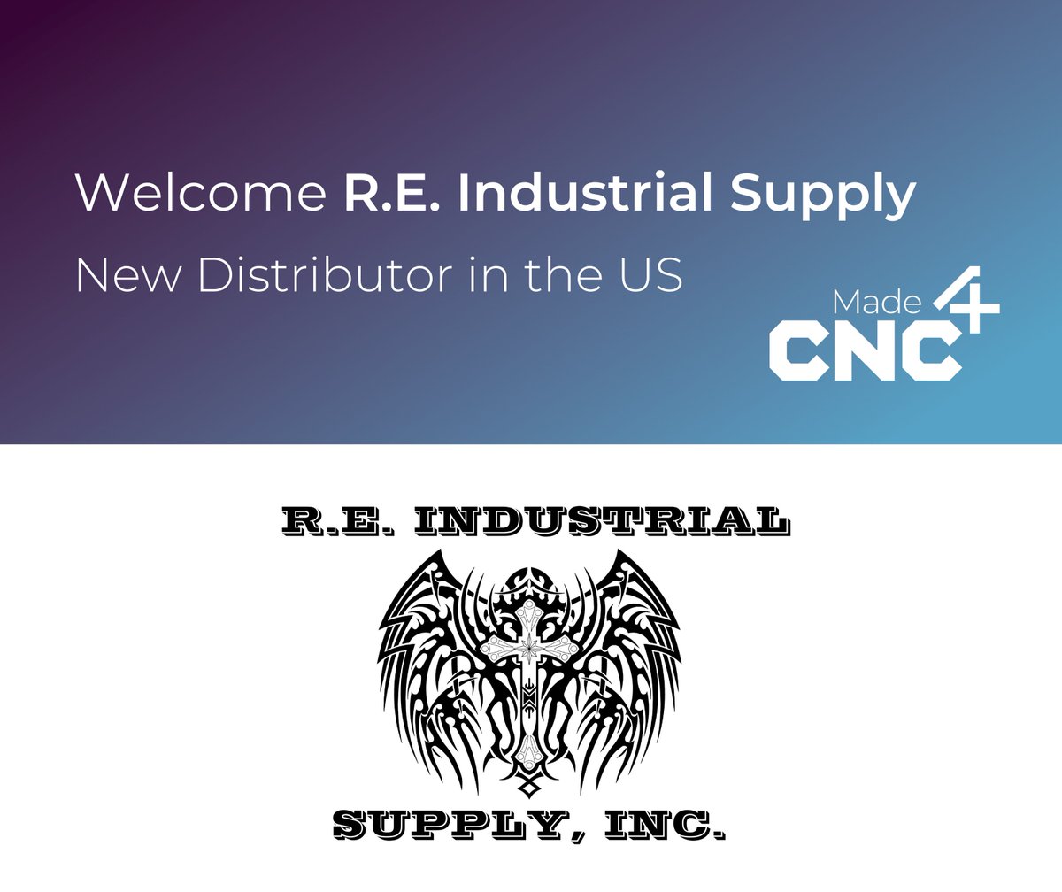 Made4CNC's tweet photo. Welcome RE Industrial Supply as a distributor based in the US 🇺🇸 

Website - https://t.co/AETlPmCNWR
 Phone - (+1) 812 447 8936 
Email - sales@reindsupply.com 

#machinetending #automation #productivity #cnc #cobots #wordwide #cobotautomation #manufacturing #smartfactory https://t.co/GIx6fDWA1v