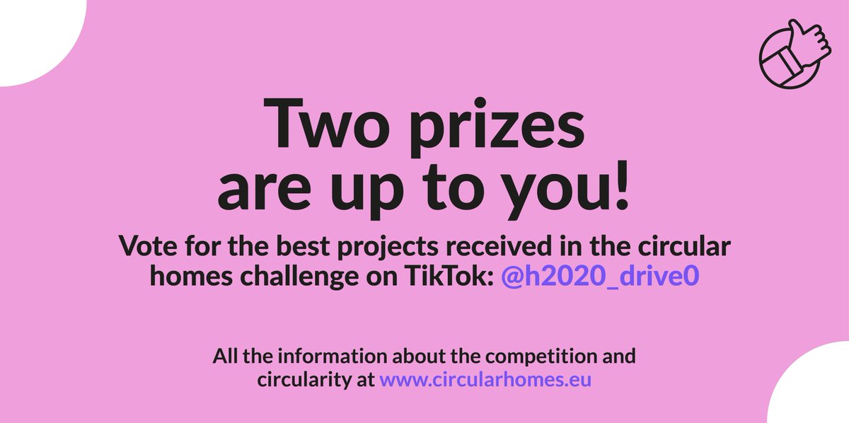 Drive0_H2020's tweet photo. 🍀 We have been running the circularity competition for months and will soon announce the jury's prizes. There are still two prizes to be defined (one for students and one for the general category) which will be decided by YOU by liking us on TikTok: @h2020_drive0. https://t.co/VKzjgFWT5I