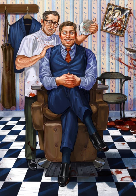 The month wouldn't be complete without a Michael painting It's important to keep yourself looking sharp! 