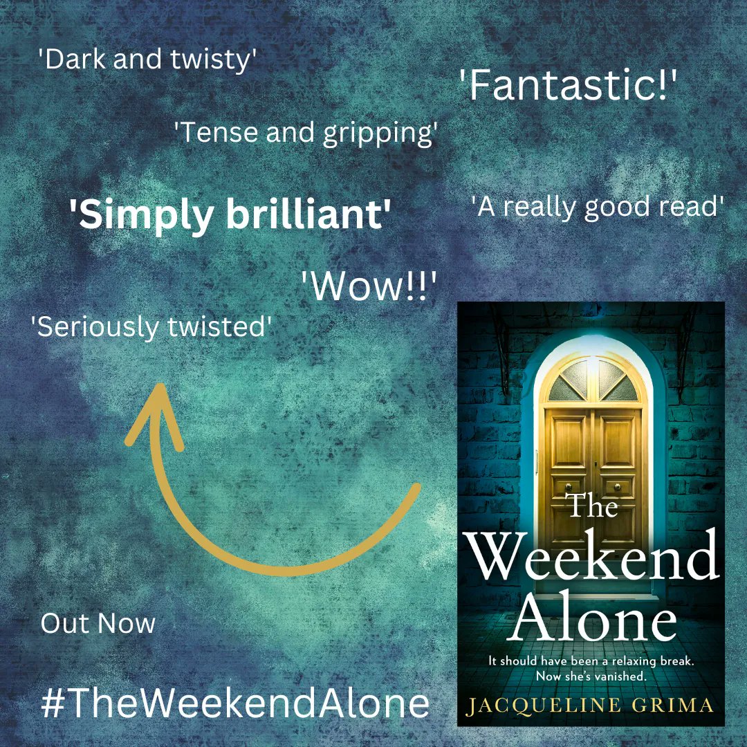 GrimaJgrima's tweet photo. Thanks so much to everyone who has reviewed #TheWeekendAlone so far. Blown away!
#OutNow #ebook #Paperback #audiobook https://t.co/Opt2gYCish