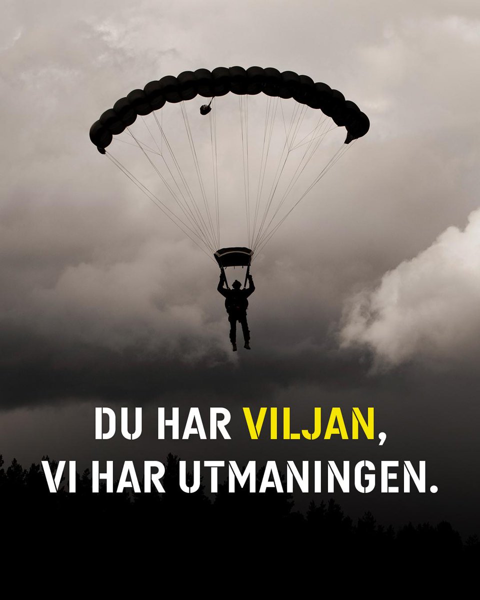 Vill du vara snabbt på plats där det händer och göra en insats som gör skillnad för många? Från och med i år är Särskilda operationsgruppens (SOG) rekryteringsperiod på våren istället för hösten.

Läs mer och ansök på forsvarsmakten.se/specialforband…
Ansökan stänger 26 mars.