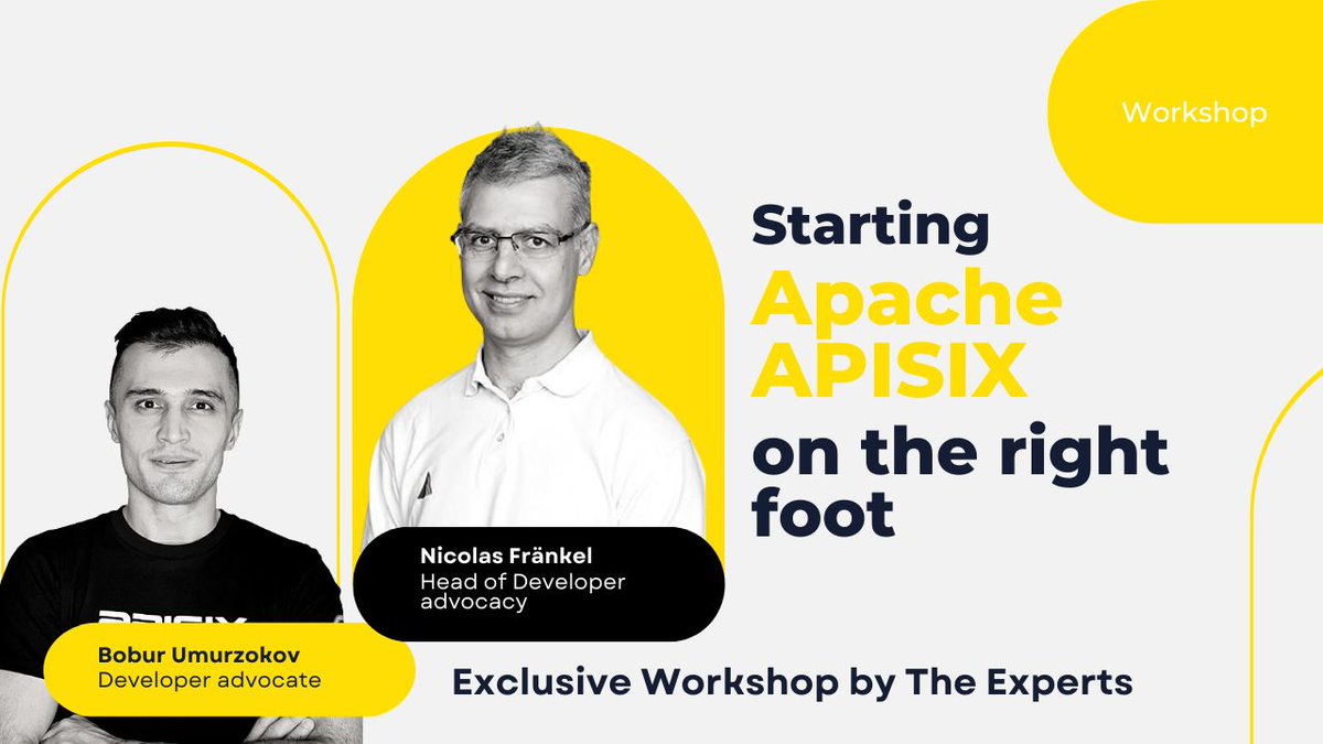 BoburUmurzokov's tweet image. 👋 Join us for 𝐇𝐚𝐧𝐝𝐬-𝐨𝐧 𝐀𝐩𝐚𝐜𝐡𝐞 𝐀𝐏𝐈𝐒𝐈𝐗 workshop at JavaForum in Stuttgart, Germany. 

𝐑𝐞𝐠𝐢𝐬𝐭𝐞𝐫 𝐧𝐨𝐰 𝐟𝐨𝐫 𝐭𝐡𝐞 𝐰𝐨𝐫𝐤𝐬𝐡𝐨𝐩:

👉 lnkd.in/dm9Wc3K5

#api #apacheapisix #java #workshop #stuttgart #germany #apache #opensource #learning