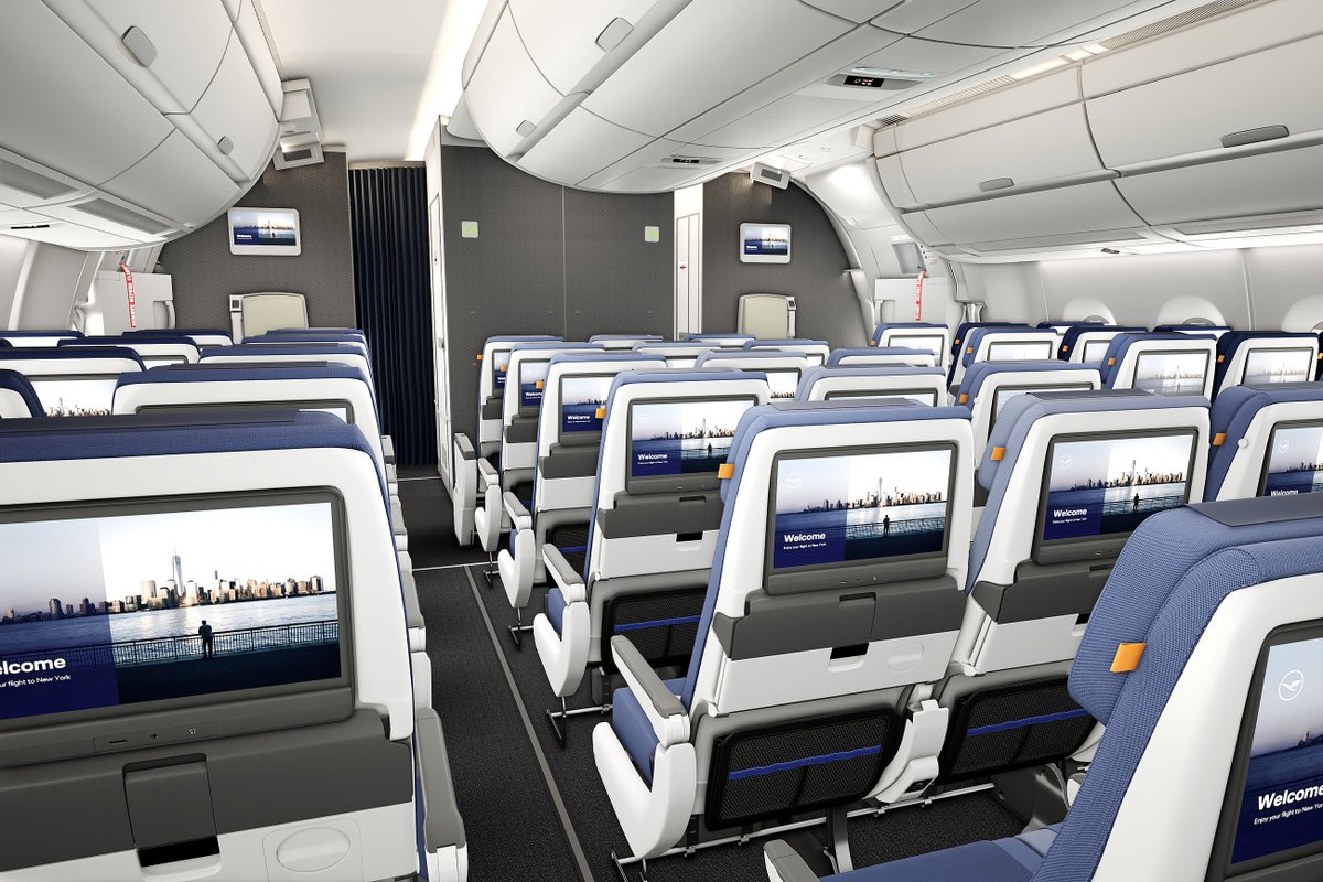 Info_Flyway's tweet photo. With the new #Allegris product generation, Lufthansa is also giving its guests a significantly more choice in #EconomyClass. In the future, travelers will have the option of booking additional seats in the first rows that offer more legroom, or a free seat next to them. https://t.co/gHxzK7EN8B