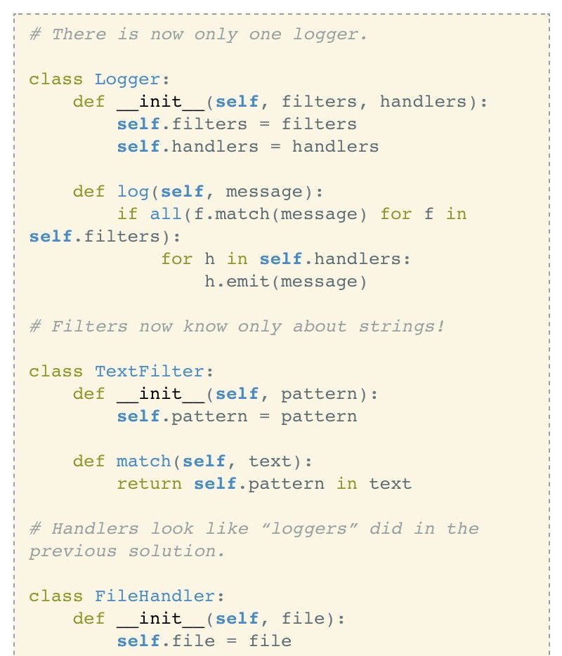 bbelderbos's tweet image. What good examples of "The Composition Over Inheritance Principle" have you found? 💡
The example below from python-patterns.guide/gang-of-four/c… is quite nice.
Looking for some more examples ... 🙏
#python #designpatterns