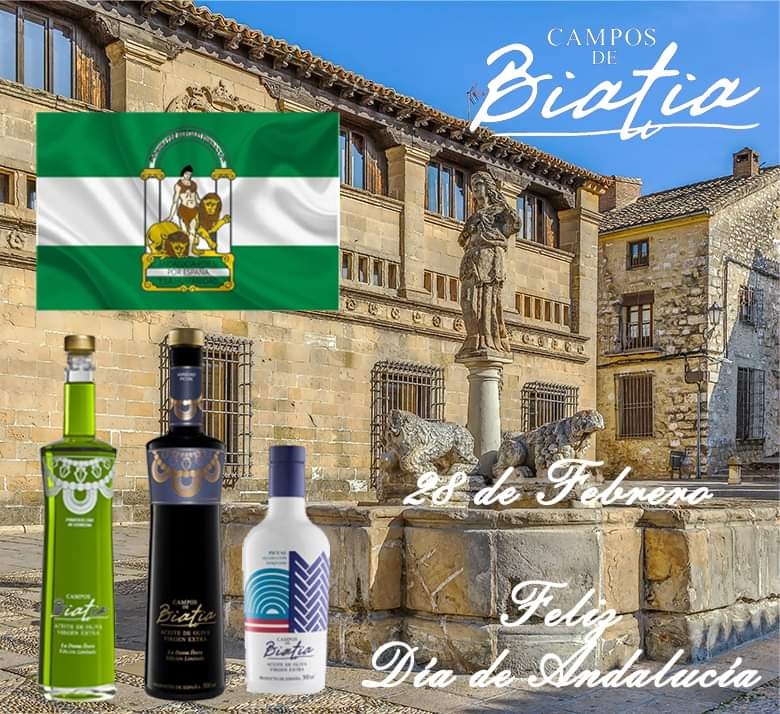 El 28 de Febrero representa el orgullo de una tierra que vive, siente, padece y nos otorga el mejor alimento del mundo, el #aceitedeolivavirgenextra. Desde nuestros olivares y desde esta ciudad Patrimonio de la Humanidad con nuestro #AOVE, Feliz #DíadeAndalucía #SoyCamposdeBiatia