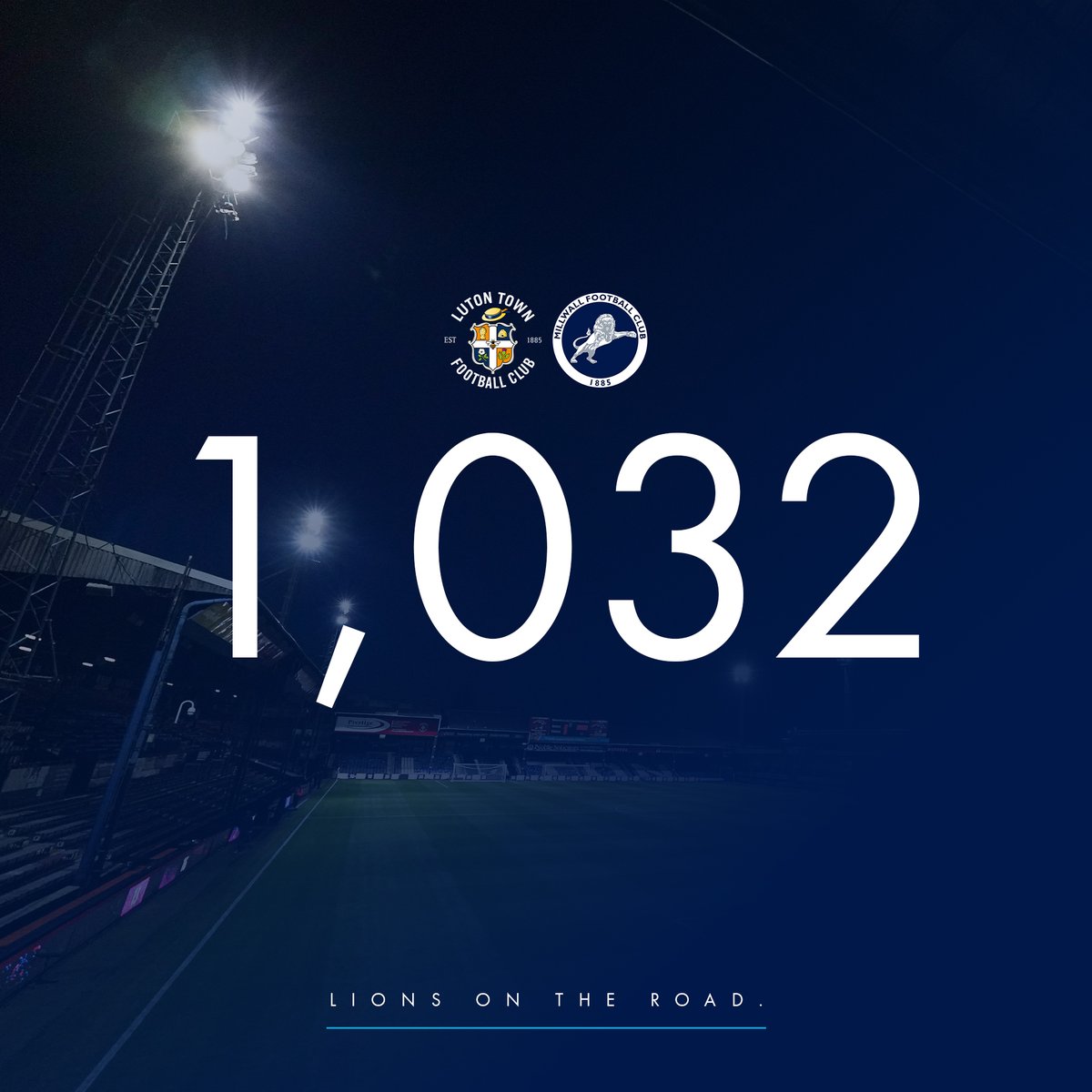 MillwallTickets's tweet photo. 👏 1032 Lions will be making the trip to Kenilworth Road tonight

🎟️ Those collecting tickets can do so from a member of staff next to the away turnstile 

🦁 Thank you for your continued support!

#Millwall https://t.co/u7EbLK10ZH