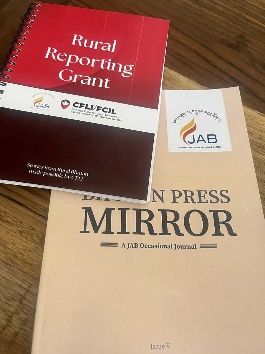 JAB is thrilled to launch our Press Mirror &amp; Rural Reporting Grant book, today. We would like to thank the CEO of <a href="/KuenselOnline/">Kuensel</a> Ugyen Penjore, for launching the books. 

This is supported by the Canada Fund for Local Initiatives. <a href="/CanadainBhutan/">Canada in Bhutan</a>