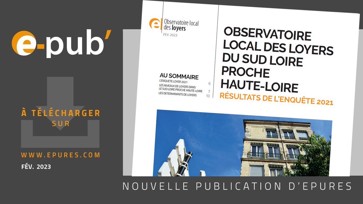 epures42's tweet image. 📢Nouvelle publication de l'#observatoire local des #loyers d'@epures42 : les résultats de l'enquête 2021 sont en ligne !
Pour tout connaître sur les niveaux de loyers et leurs déterminants en #sudLoire et #procheHauteLoire c'est par ici ➡️urlz.fr/kWUF