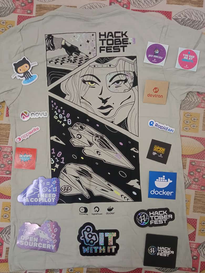 Sudhanshu Tripathi (@sudhanshutweets) on Twitter photo Finally, it has arrived, #Swags from #hacktoberfest
<a href="/appwrite/">Appwrite</a> <a href="/hacktoberfest/">Hacktoberfest</a> <a href="/github/">GitHub</a> <a href="/Docker/">Docker</a> <a href="/DevtronL/">Devtron</a> <a href="/eddiejaoude/">Eddie Jaoude | Open Source | GitHub Star</a>
#opensource #networking #learning #HacktoberFest #OpenSource #Programming #Motivation #Recognition #TechCommunity #wemakedev #novu #github #devops Finally, it has arrived, #Swags from #hacktoberfest
<a href="/appwrite/">Appwrite</a> <a href="/hacktoberfest/">Hacktoberfest</a> <a href="/github/">GitHub</a> <a href="/Docker/">Docker</a> <a href="/DevtronL/">Devtron</a> <a href="/eddiejaoude/">Eddie Jaoude | Open Source | GitHub Star</a>
#opensource #networking #learning #HacktoberFest #OpenSource #Programming #Motivation #Recognition #TechCommunity #wemakedev #novu #github #devops